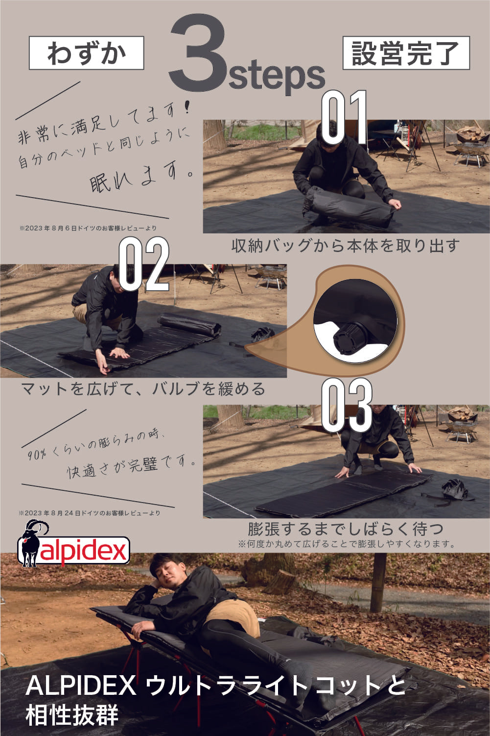 ALPIDEX Inflator mat （インフレーターマット）